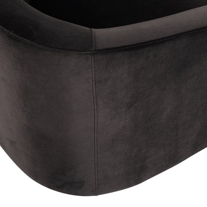 Bellevue Swivel Arm Chair - Slate Grey Velvet