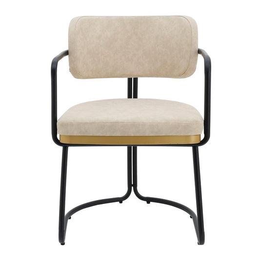 Charly Dining Chair – Beige Vegan Leather