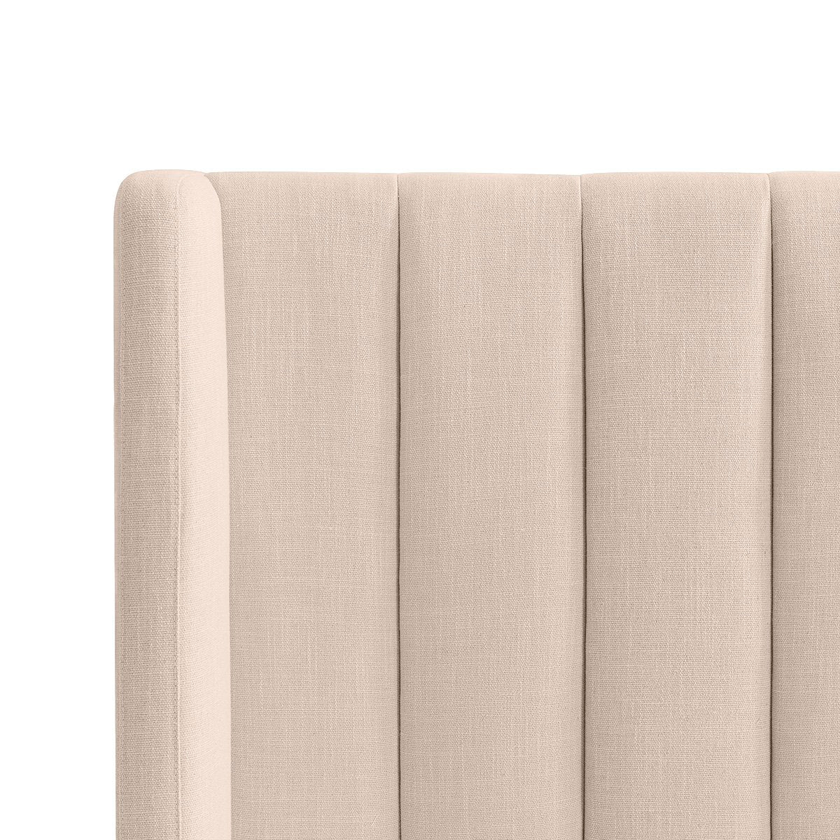 Central Park 164x120cm Queen Bedhead - Fawn Linen