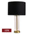 East Side Table Lamp - Brass w Black Shade