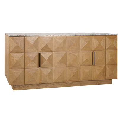 Benedict Natural Oak Buffet - River Brown Marble
