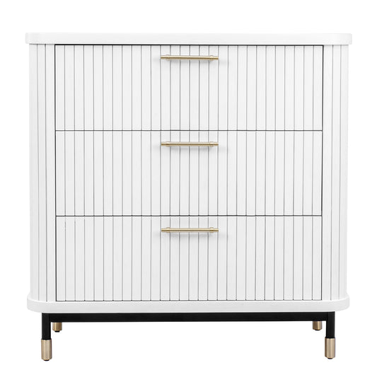 Sophia 96cm 3 Drawer Chest - White