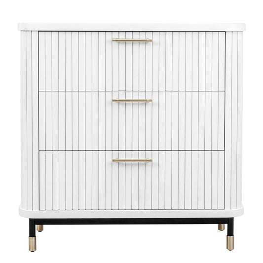 Sophia 96cm 3 Drawer Chest - White