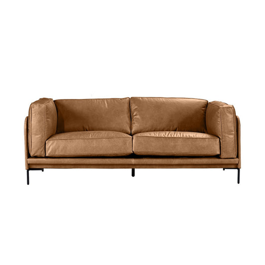 Keaton 2.5 Seater Sofa - Light Brown Leather