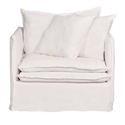 Palm Beach Slip Cover Arm Chair - White Linen