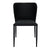 Foley Dining Chair Set of 2 - Black with Fabric Legs