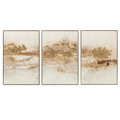Golden Touch Set of Three Canvas Paintings