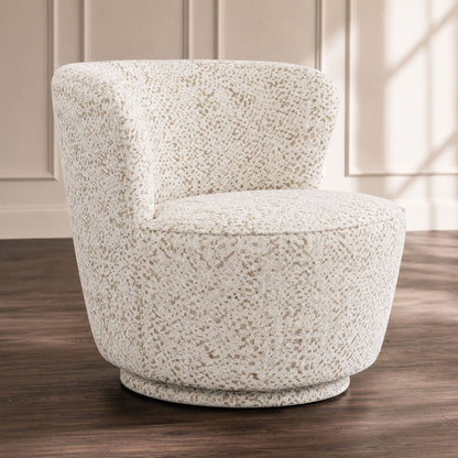 Alberta Swivel Chair - Oyster Jacquard