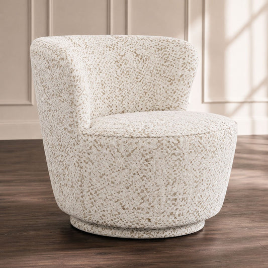 Alberta Swivel Chair - Oyster Jacquard