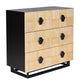 Alton 3 Drawer Chest -  Natural and Black