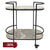 Southside Grey Marble Bar Cart - Black