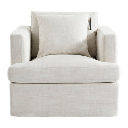 Birkshire Slip Cover Arm Chair - Off White Linen