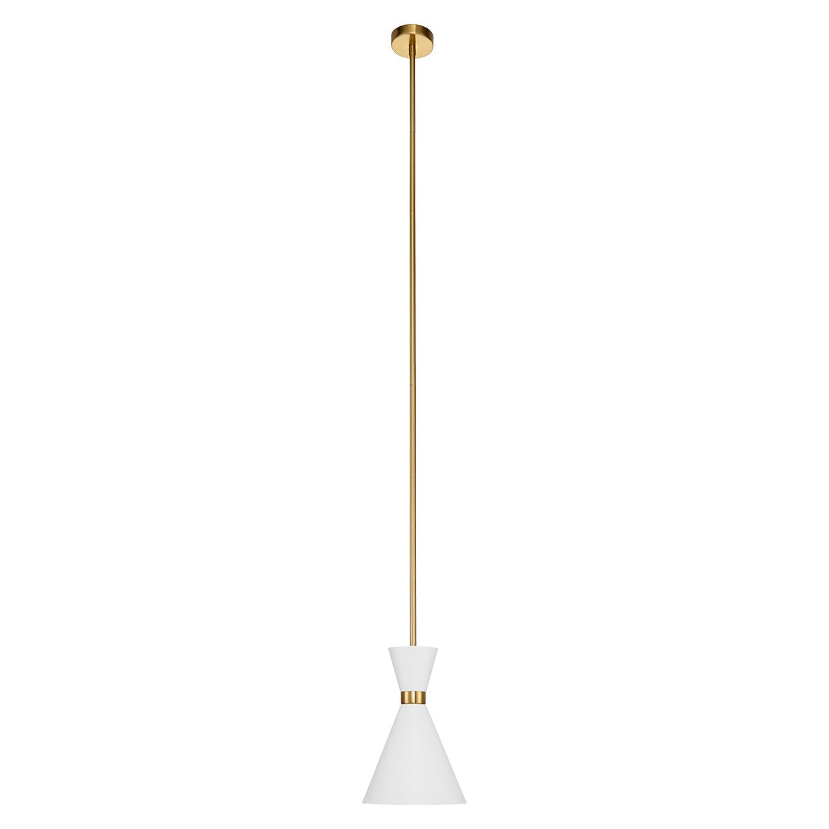 Oslo Pendant - White w Brass