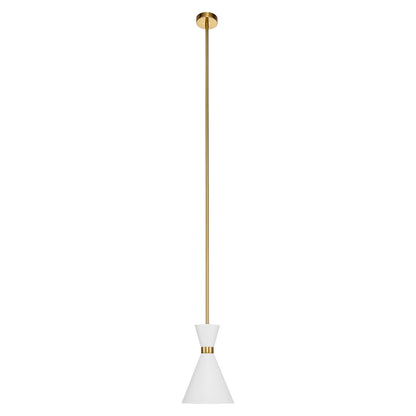Oslo Pendant - White w Brass