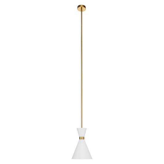 Oslo Pendant - White w Brass