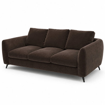 Mosman 3 Seater Sofa - Chocolate Velvet