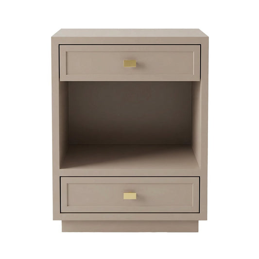 Logan Bedside Table - Small Taupe