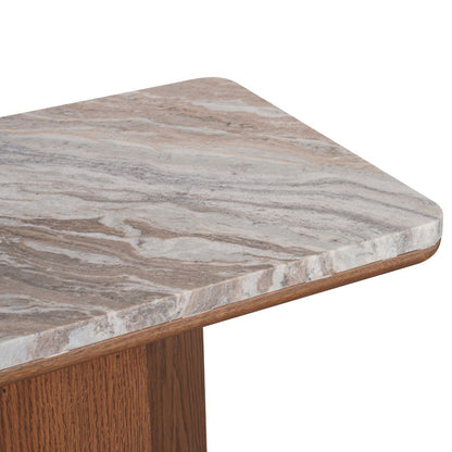 Barlow 160cm Marble Console Table - Walnut