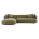 Greenwich 3 Seater Sofa w Left Chaise - Sage Chenille