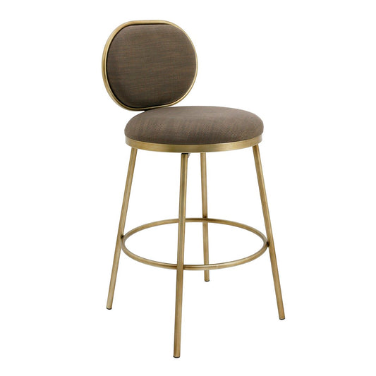 Eliza Swivel Kitchen Stool - Chocolate Linen