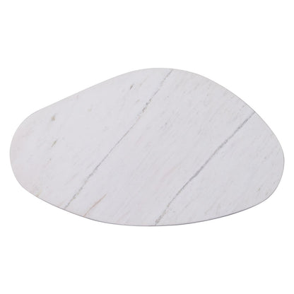 Solstice White Marble Coffee Table - Small Antique Gold
