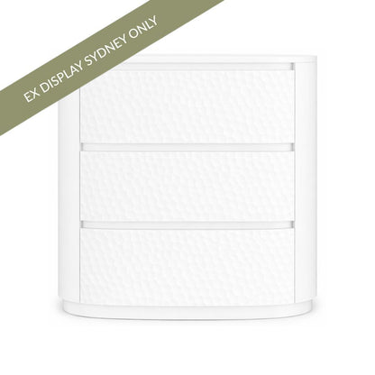 Mikki 3 Drawer Chest - White - OUTLET NSW