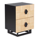 Alton Bedside Table - Small Natural and Black