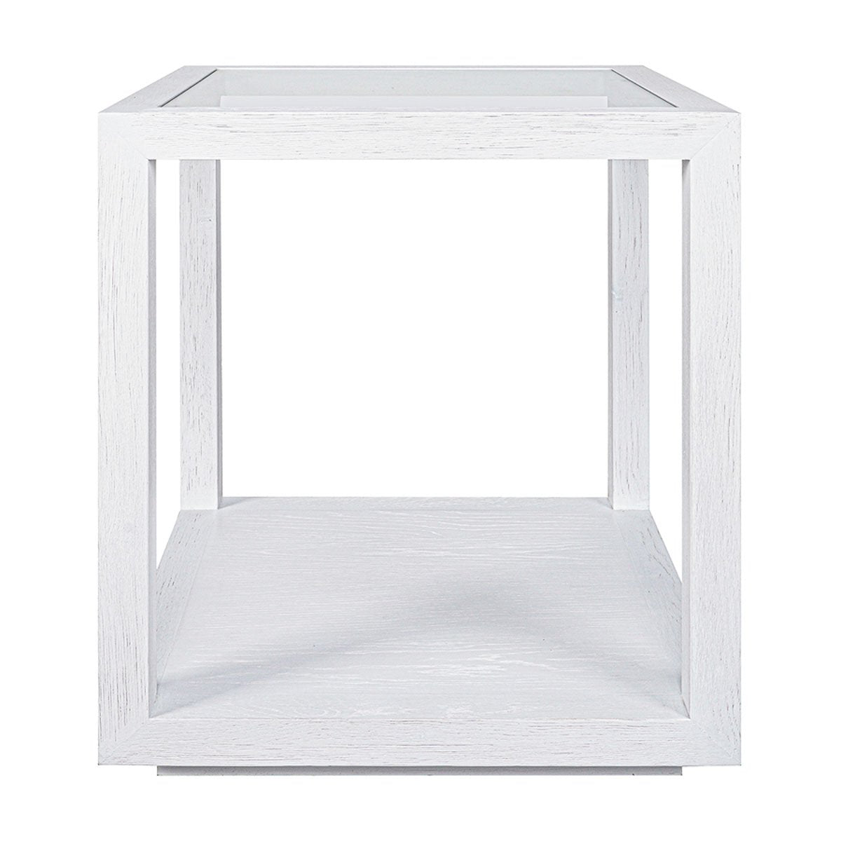 Sadie Oak Square Side Table - Medium White