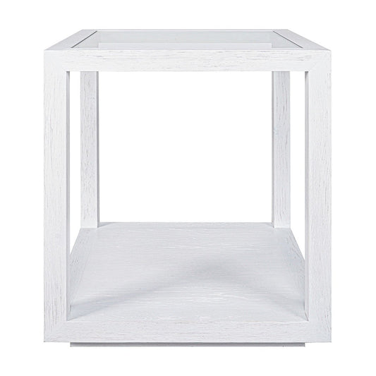 Sadie Oak Square Side Table - Medium White