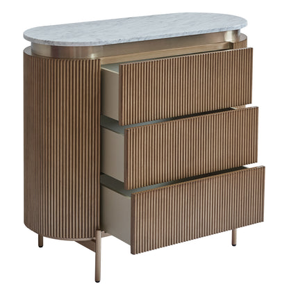 Demarco 98cm 3 Drawer Chest - Antique Gold
