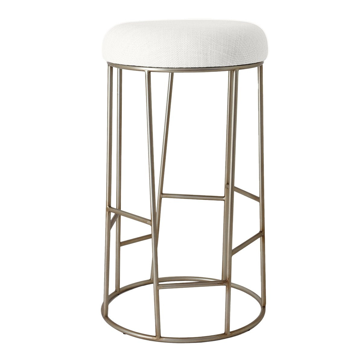 Aiden Gold Steel Bar Stool - Natural Linen – view 3