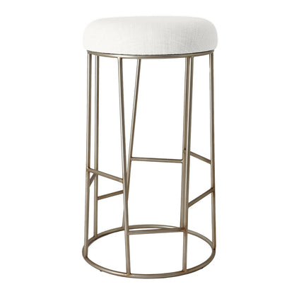 Aiden Gold Steel Bar Stool - Natural Linen – view 3