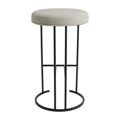 Blackley Black Iron Kitchen Stool - Speckle Ecru