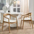 Astrid Ashwood Dining Chair Set of 2- Natural w White Linen