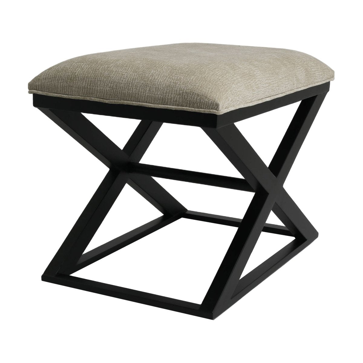 Spencer Black Timber Stool - Wheat