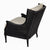 Havana Black Rattan Arm Chair - Natural Linen
