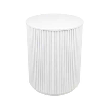 Nomad Round Side Table - White