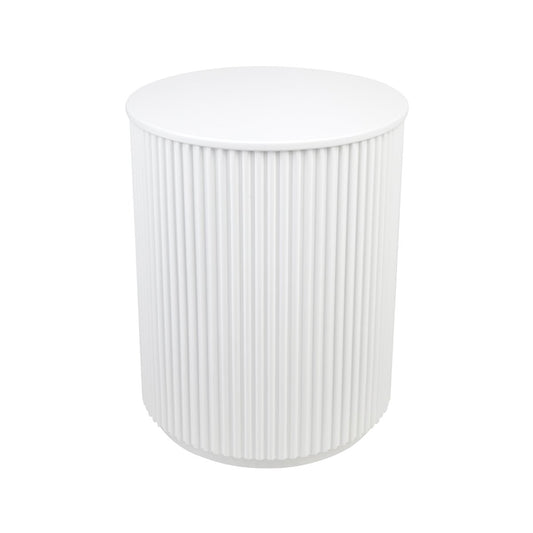 Nomad Round Side Table - White