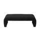 The Curve Bench Ottoman - Black Onyx Boucle