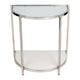 Crescent Stone Side Table - Nickel
