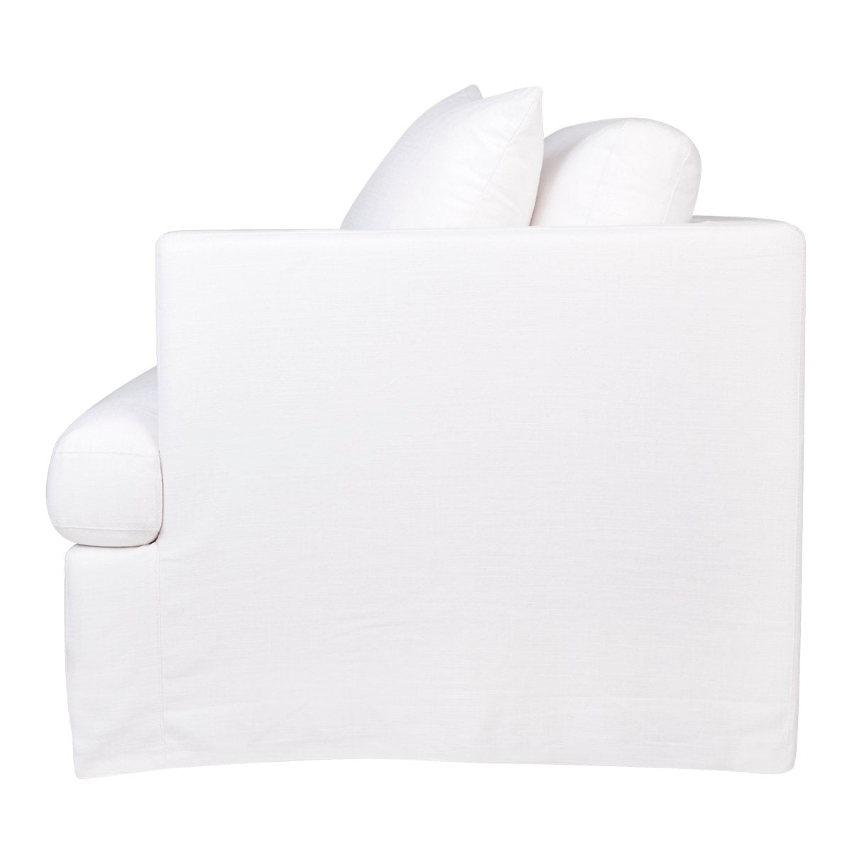 Birkshire Slip Cover Modular Right Arm Facing Seat  - White Linen