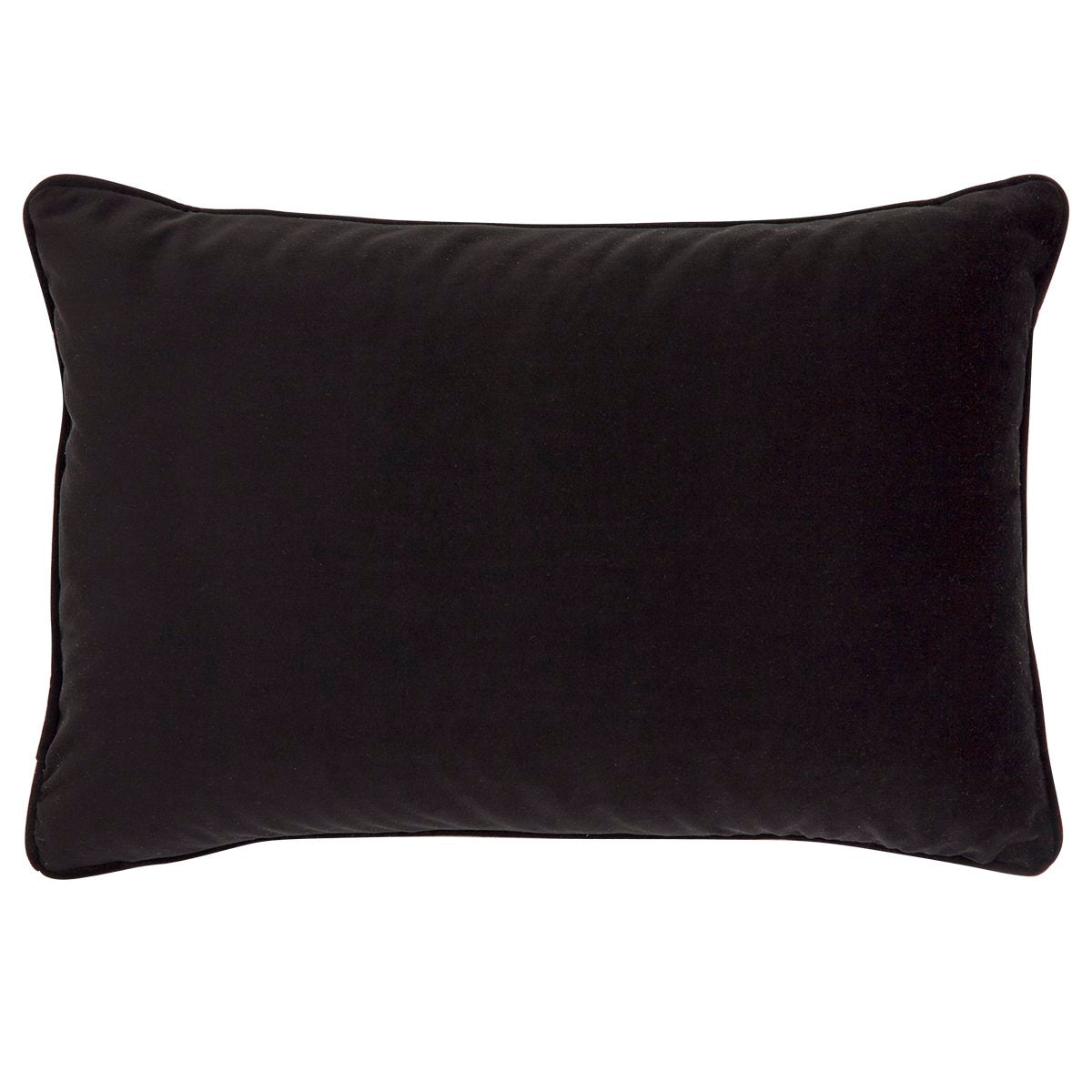 Serene Rectangle Feather Cushion - Leopard Chenille w Black Velvet