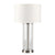 Left Bank Table Lamp - Nickel w White Shade