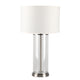 Left Bank Table Lamp - Nickel w White Shade