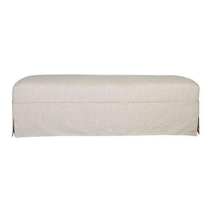 Brighton Slip Cover Bench Ottoman - Natural Linen