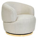 Tubby Swivel Arm Chair - Natural Linen