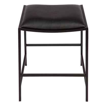 Kai Black Kitchen Stool - Black Vegan Leather
