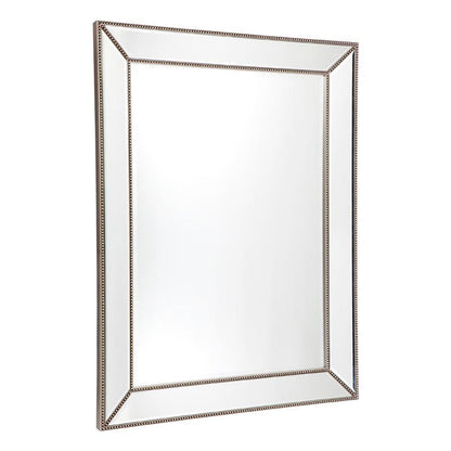 Zeta Wall Mirror - Large Antique Silver