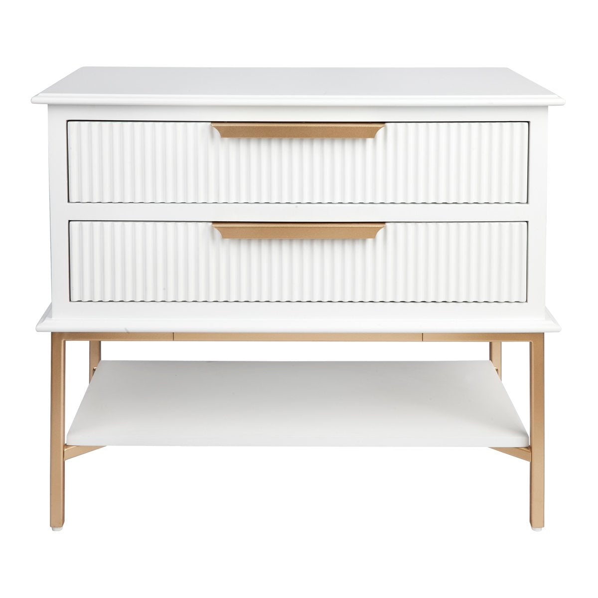 Aimee Bedside Table - Large White