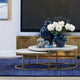 Chloe Stone Nesting Coffee Tables - Antique Gold